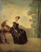 Jean-Antoine Watteau A Capricious Woman painting